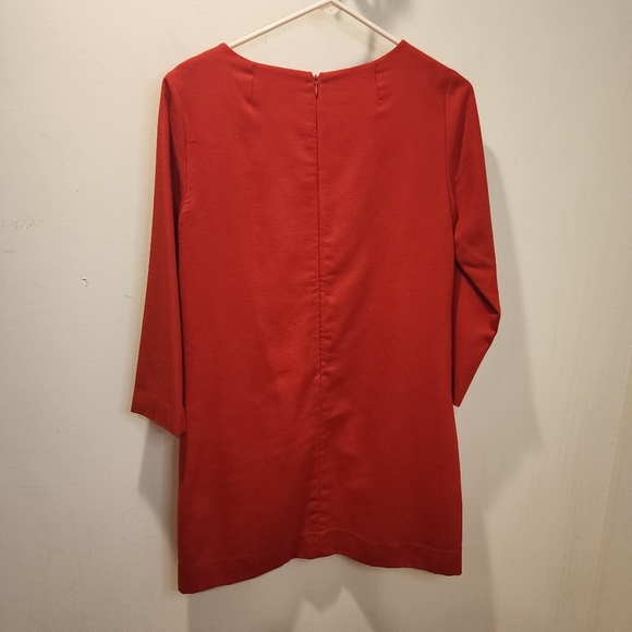 J. Crew Red Long Sleeve Dress Laine Dress size 6 - Picture 7 of 14